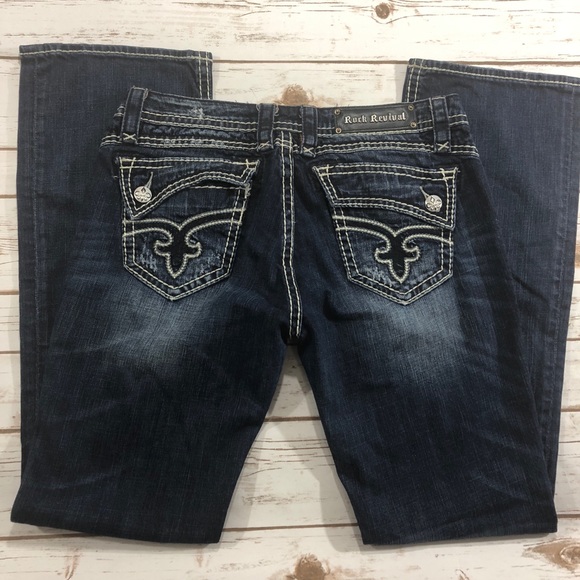 Rock Revival Denim - Rock Revival Distressed Johanna Boot 32x 34.5